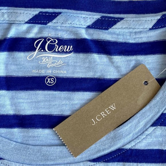 🐟2x HP!🐟 NWT J. Crew Dip-dyed Striped Tee - Picture 4 of 8